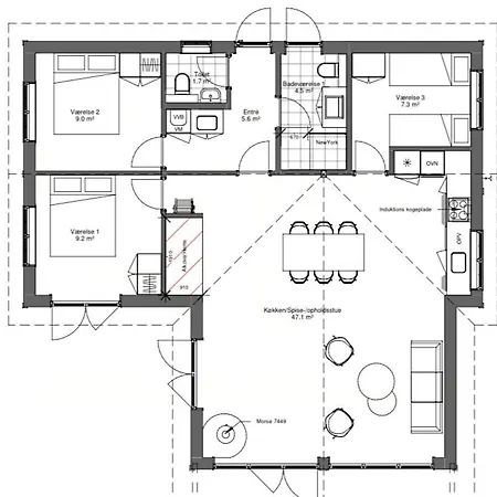 Сasa de vacaciones Modern 5 Minutes From The Sea Karrebæksminde